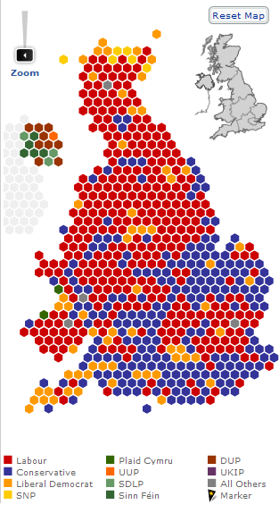 UK General Election political map