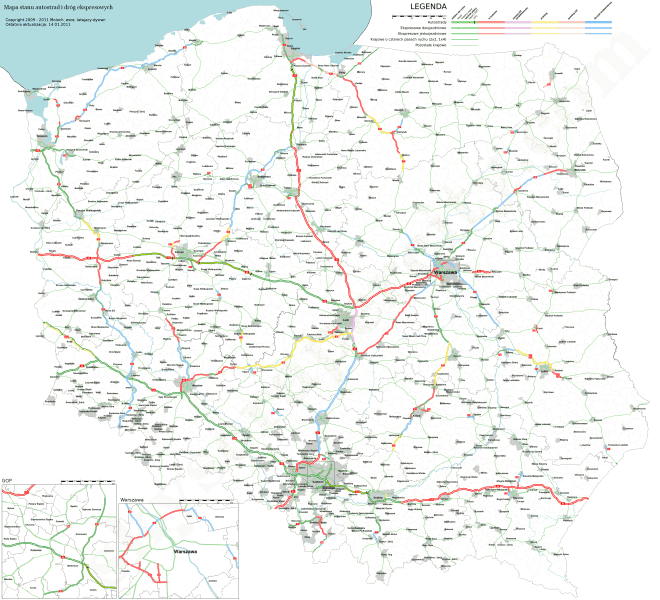 Состояние дорог в Польше 2010